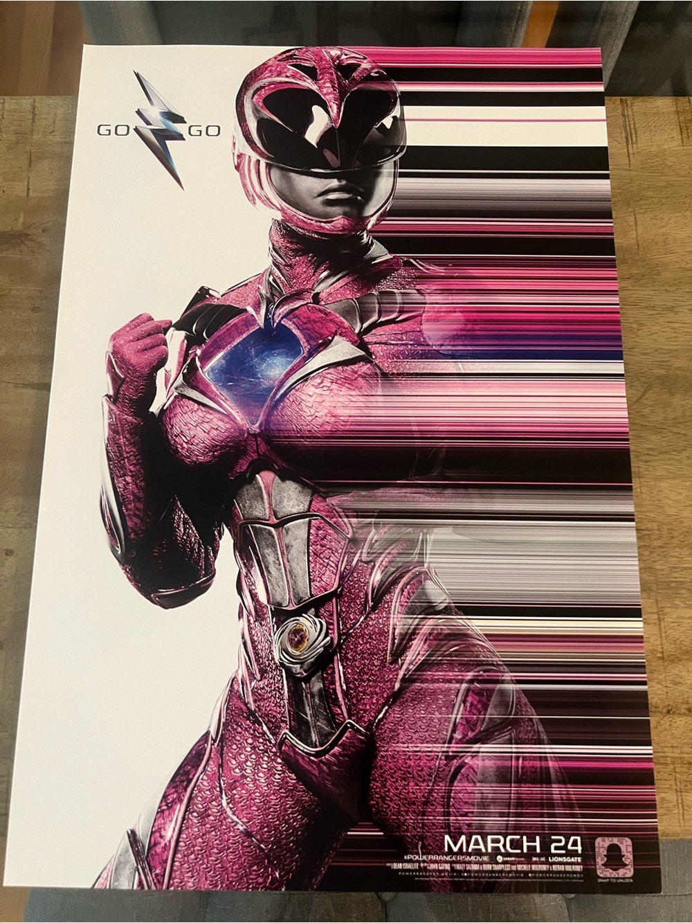 2017 promotional Pink Power Ranger Movie Poster - Go Go